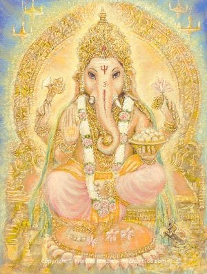 Ganesh by Frances Knight - VedicArt108.com