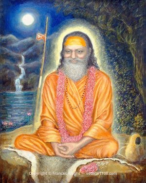 Guru Dev at Full Moon by Frances Knight - VedicArt108.com