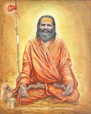 Guru Dev Padma Asana by Frances Knight - VedicArt108.com